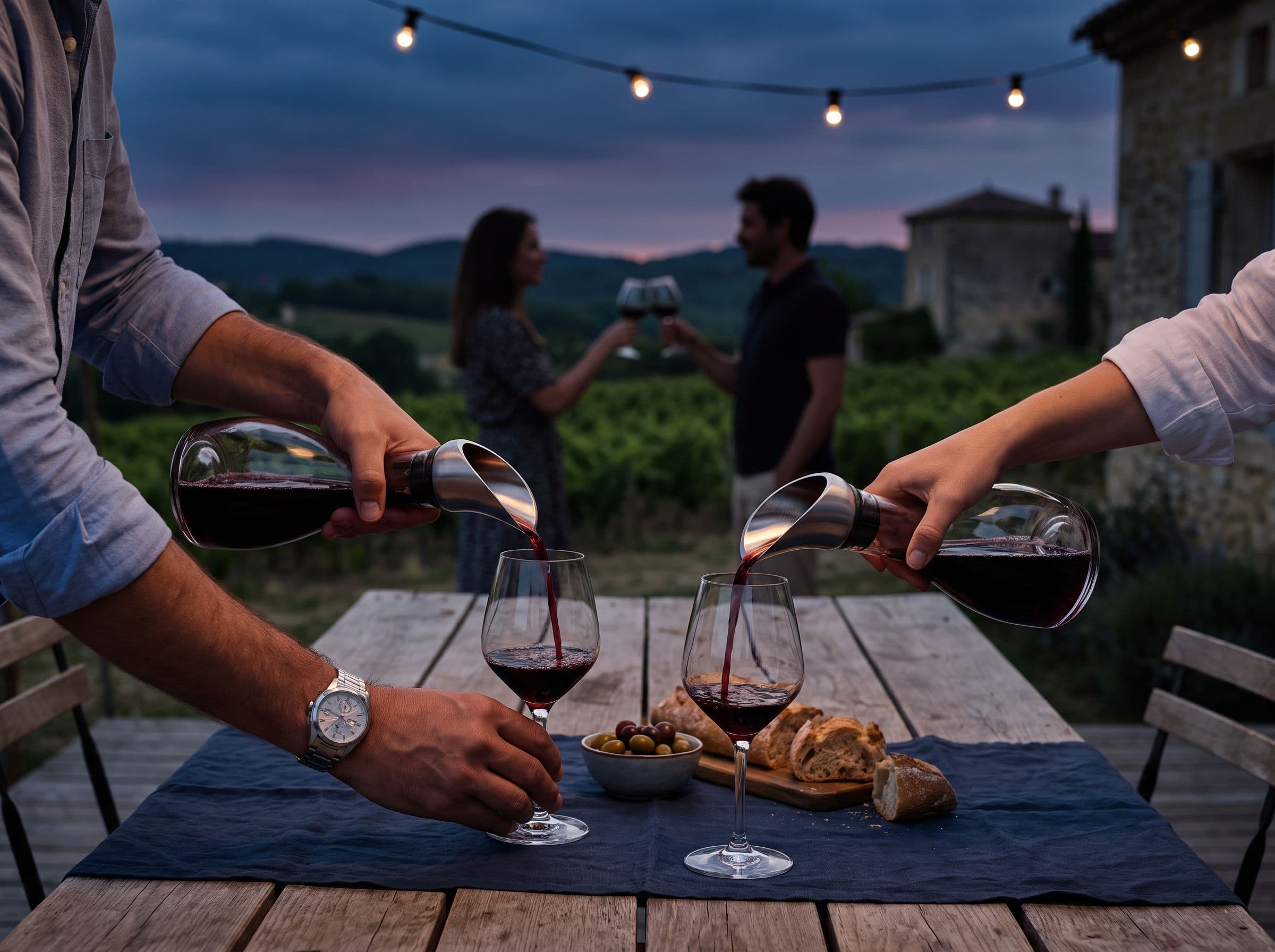 Service du vin, verrerie et accessoires